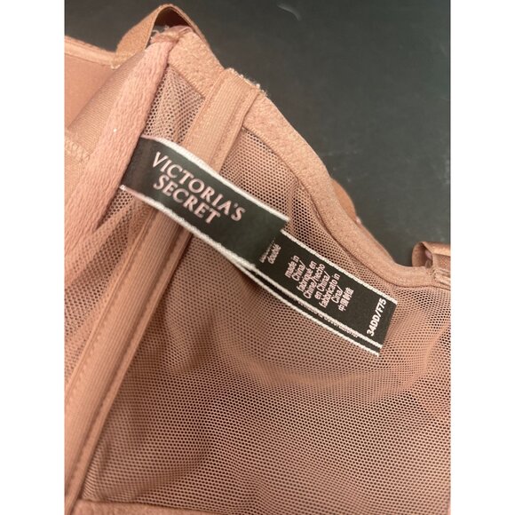 Victoria’s Secret 34DD Very Sexy Balconet Bra Bustier Mauve Underwire Lined - Picture 7 of 7